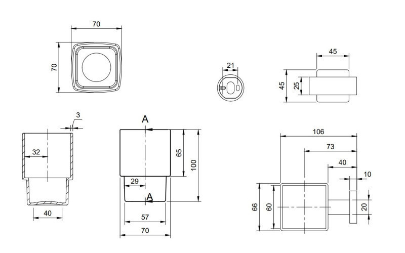 Villeroy&Boch Elements Striking szklanka z uchwytem wisząca czarny matowy TVA152019000K5