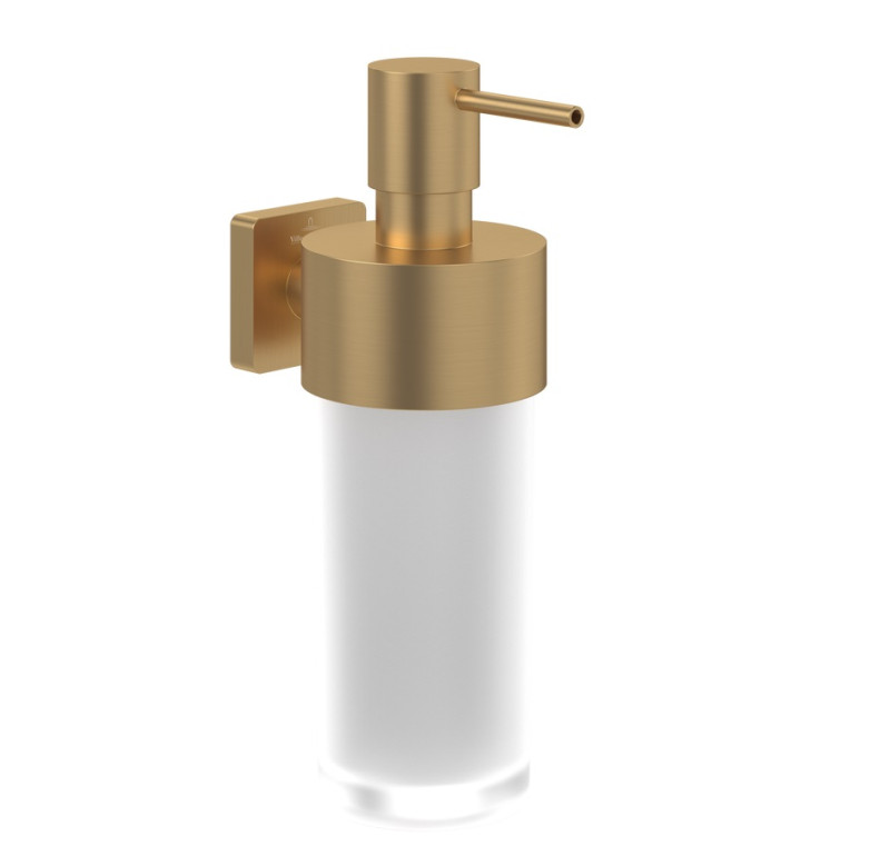 Villeroy&Boch Elements Striking dozownik do mydła wiszący złoty szczotkowany TVA15200700076