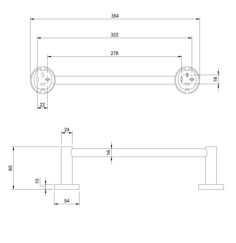 Villeroy&Boch Elements Tender wieszak na ręcznik 36,6 cm złoty szczotkowany TVA15102100076