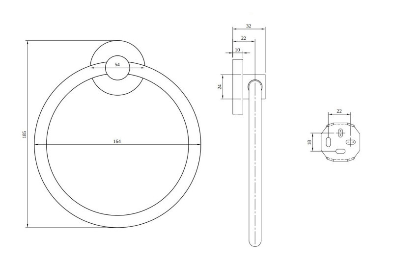 Villeroy&Boch Elements Tender uchwyt na ręcznik nikiel szczotkowany TVA15100500064