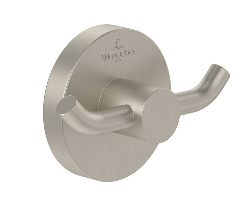 Villeroy&Boch Elements Tender podwójny haczyk na ręczniki nikiel szczotkowany TVA15101200064