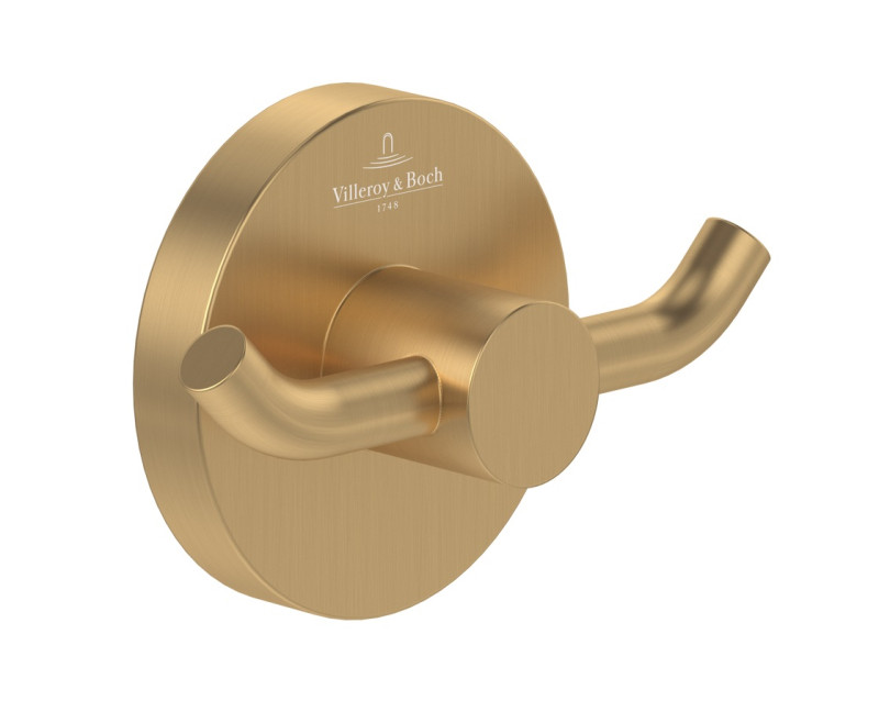 Villeroy&Boch Elements Tender podwójny haczyk na ręczniki złoty szczotkowany TVA15101200076