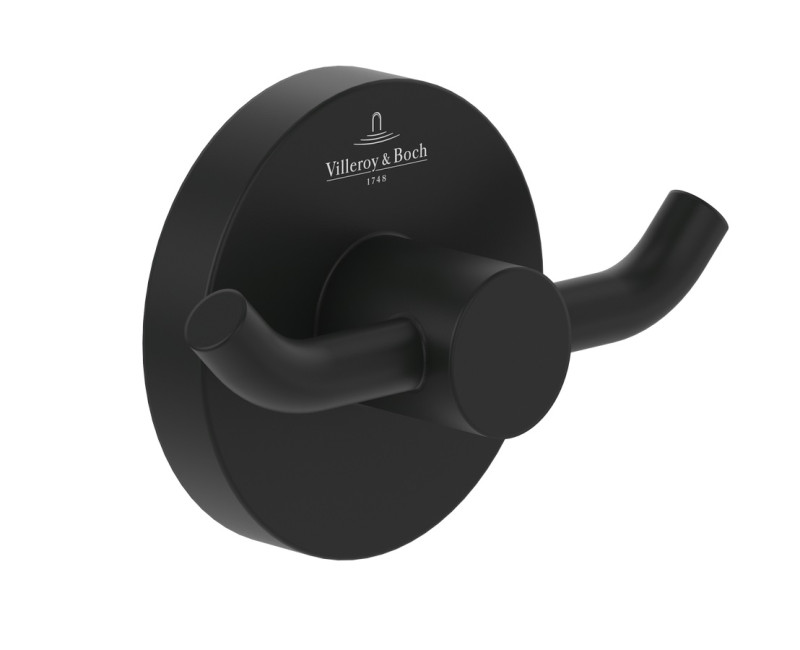 Villeroy&Boch Elements Tender podwójny haczyk na ręczniki czarny matowy TVA151012000K5