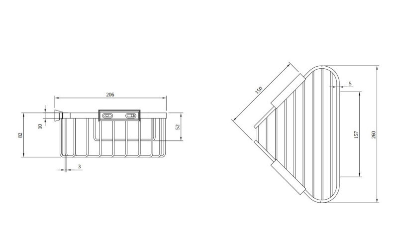 Villeroy&Boch Elements Tender koszyk prysznicowy narożny złoty szczotkowany TVA15100900076