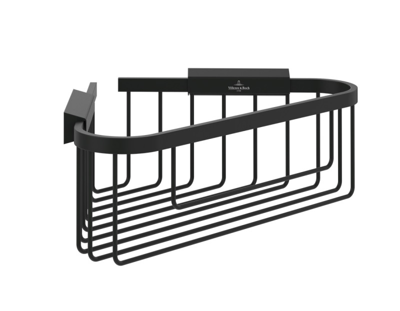 Villeroy&Boch Elements Tender koszyk prysznicowy narożny czarny matowy TVA151009000K5