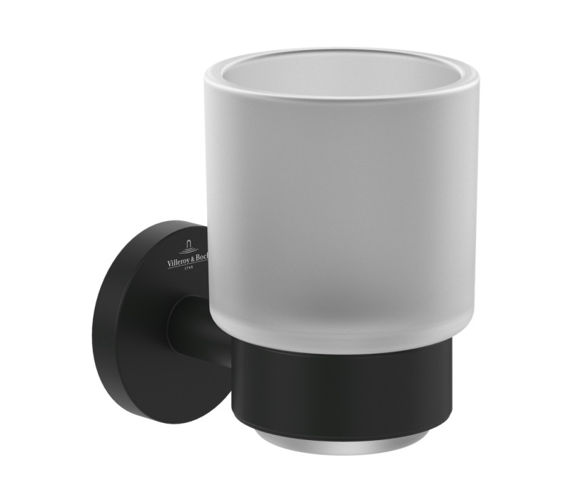 Villeroy&Boch Elements Tender szklanka z uchwytem wisząca czarny matowy TVA151018000K5