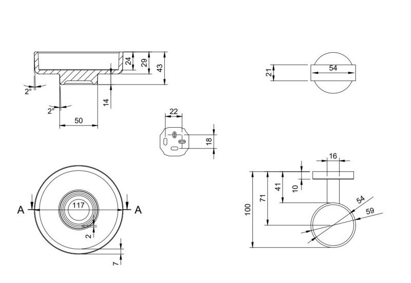 Villeroy&Boch Elements Tender mydelniczka wisząca czarny matowy TVA151019000K5