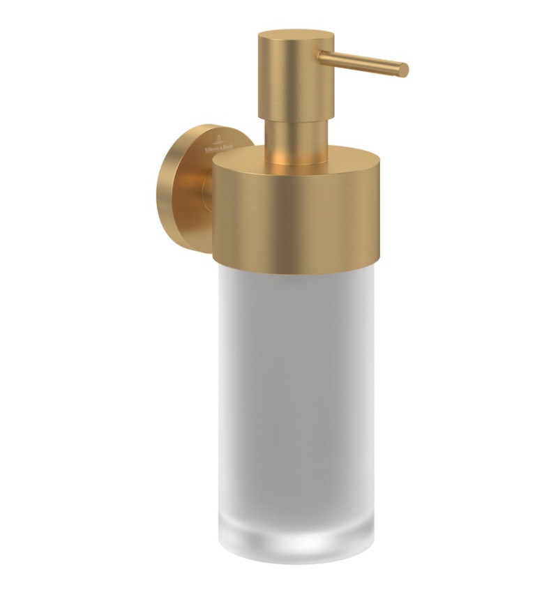 Villeroy&Boch Elements Tender dozownik do mydła wiszący złoty szczotkowany TVA15100700076
