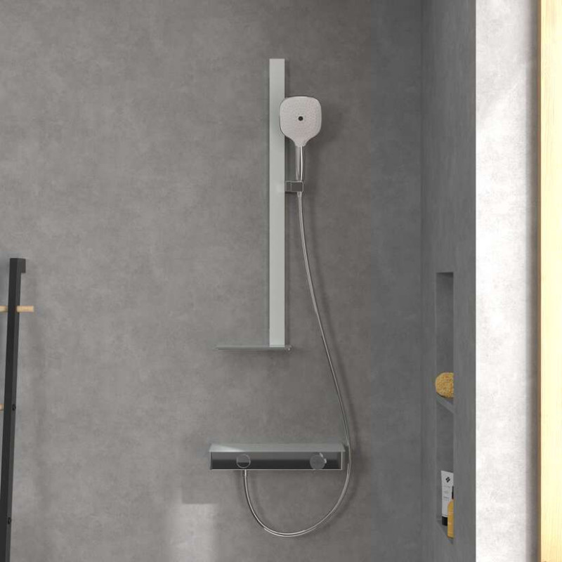 Villeroy&Boch Infinity Showers zestaw prysznicowy z drążkiem i półką chrom połysk TVS11000200061