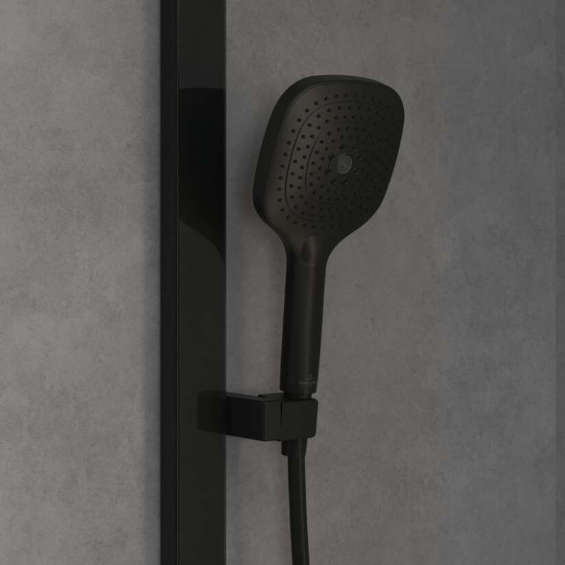 Villeroy&Boch Infinity Showers zestaw prysznicowy z drążkiem i półką czarny matowy TVS110002000K5