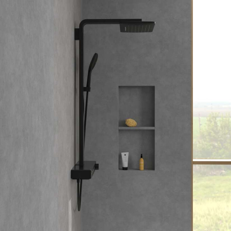 Villeroy&Boch Infinity Showers termostatyczny zestaw wannowo-prysznicowy czarny matowy TVS110005000K5