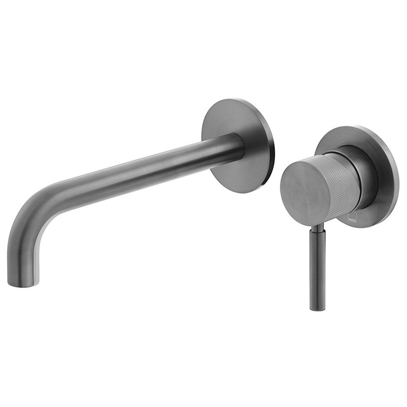 Vado Knurled Accents bateria umywalkowa podtynkowa gunmetal szczotkowany IND-ORI209SA-BGMK