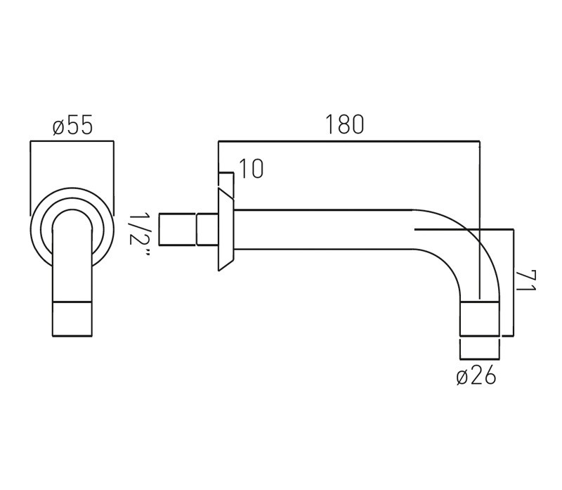 Vado Origins wylewka wannowa gunmetal szczotkowany IND-ORI140-BGM