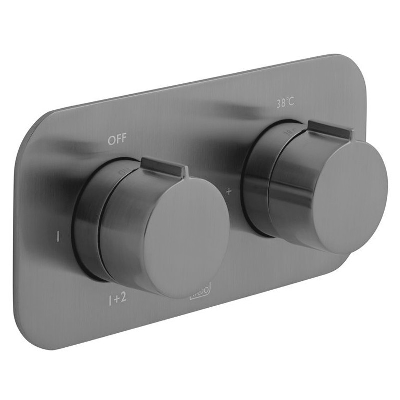 Vado Tablet bateria termostatyczna podtynkowa 2-drożna gunmetal szczotkowany IND-T148/2-H-ALT-BGM