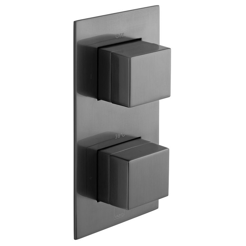 Vado Tablet bateria termostatyczna podtynkowa 2-drożna gunmetal szczotkowany IND-T148/2-NOT-BGM
