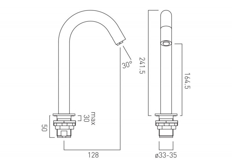 Vado Individual bateria umywalkowa sensoryczna bezdotykowa gunmetal szczotkowany IND-IRDSPOUT-BGM