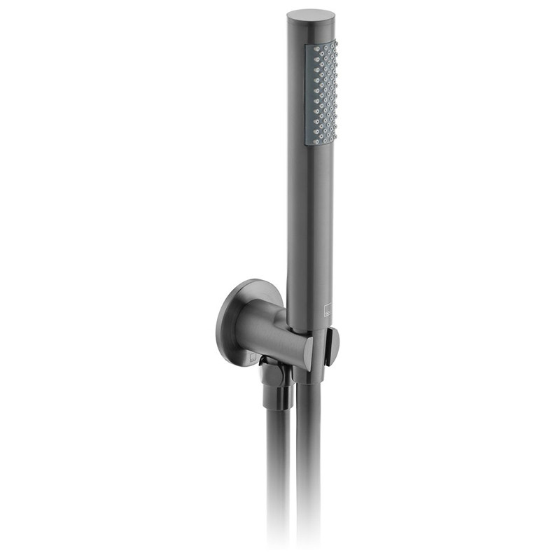 Vado Origins kompletny zestaw prysznicowy podtynkowy z deszczownicą 30x30 i zestawem punktowym gunmetal szczotkowany IND-SS-ORI1-BGM