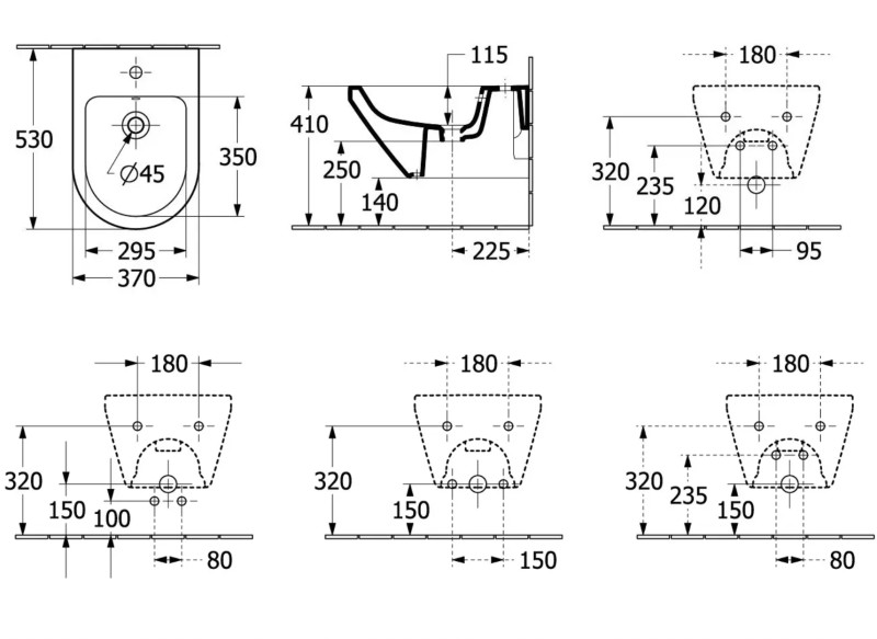 Villeroy&Boch Architectura bidet wiszący biały weiss alpin 74870001