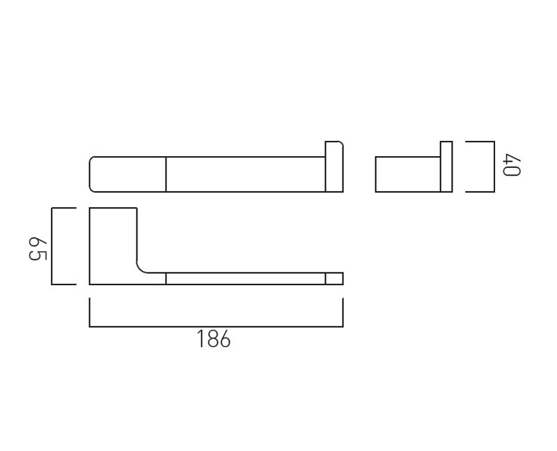 Vado Shama uchwyt na papier toaletowy gunmetal szczotkowany IND-SHA180-BGM
