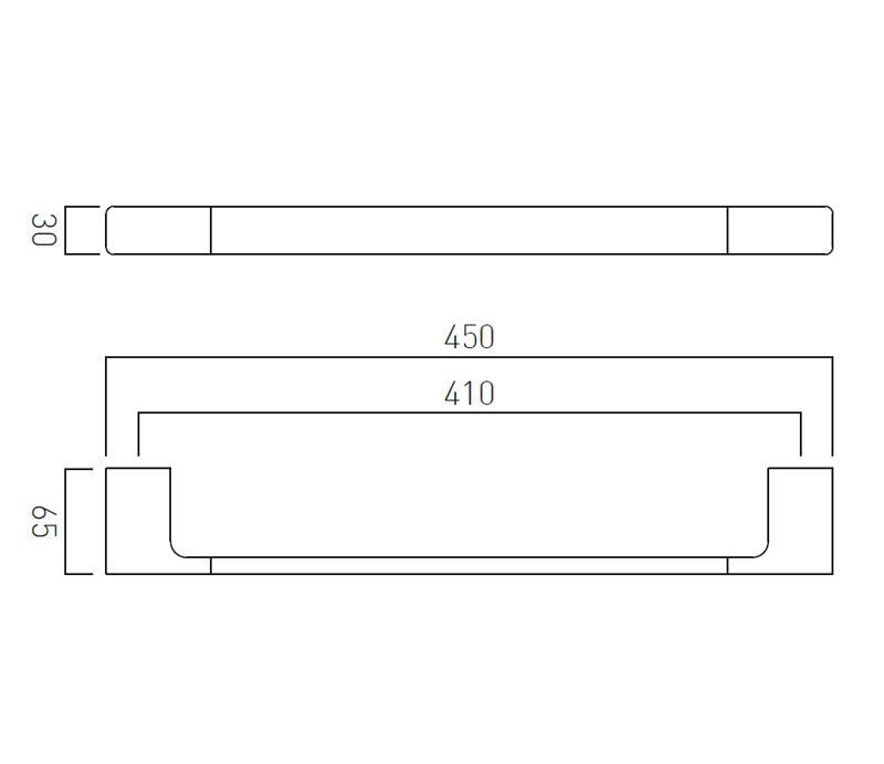 Vado Shama wieszak na ręcznik reling 45 cm gunmetal szczotkowany IND-SHA184-45-BGM