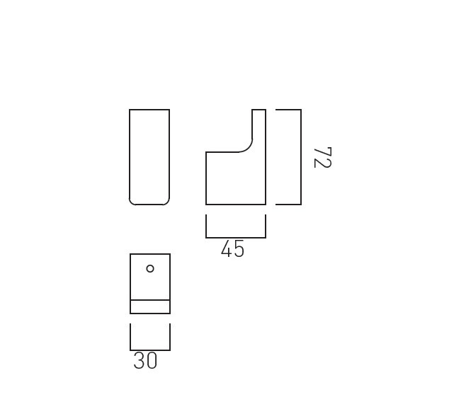 Vado Shama haczyk łazienkowy pojedynczy gunmetal szczotkowany IND-SHA186-BGM