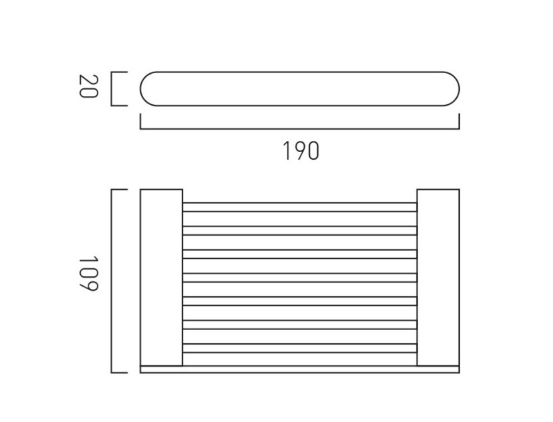 Vado Photon mydelniczka prysznicowa / półka 19 cm gunmetal szczotkowany IND-PHO182A-BGM