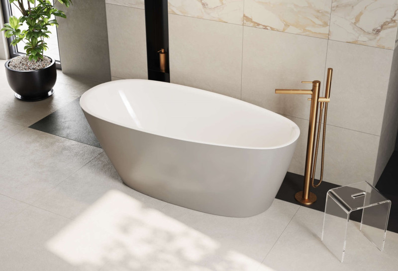 Excellent Olia 2.0 wanna wolnostojąca 160x75 akryl biały połysk/cappuccino mat WAEX.OLI2.16WHCAM