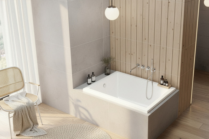 Excellent Marella wanna prostokątna 100x70 biały połysk WAEX.MAE.100.070.WH