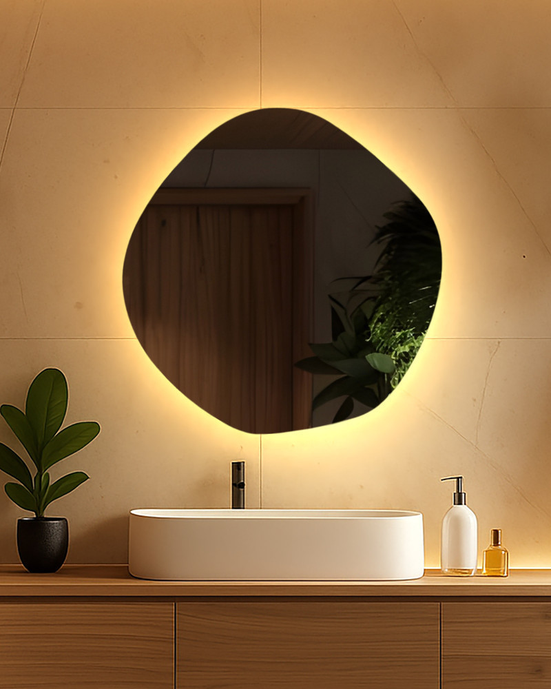 Kraft LUNO Lustro 80 cm z podświetleniem ambiente LED barwa ciepła 3000K LED COB 15.63.23.80