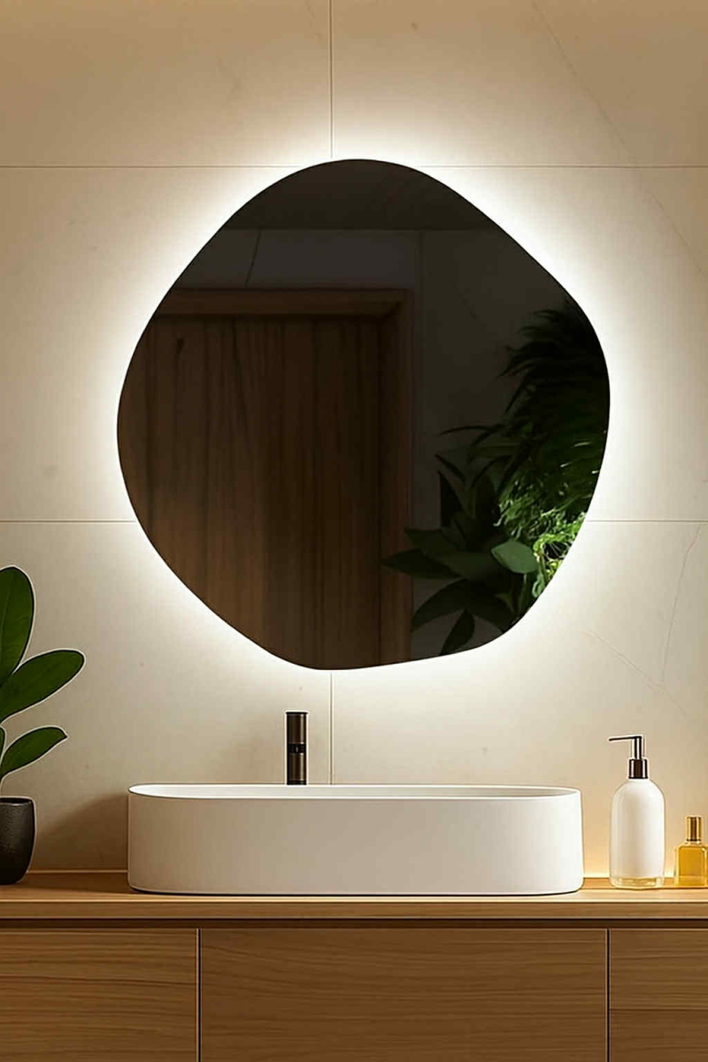 Kraft LUNO Lustro 80 cm z podświetleniem ambiente LED barwa neutralna 4000K LED COB 15.63.24.80