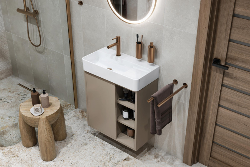 Excellent Ness szafka wisząca 57 cm z umywalką cappuccino MLEX.8201.K.3519.600.CAWH