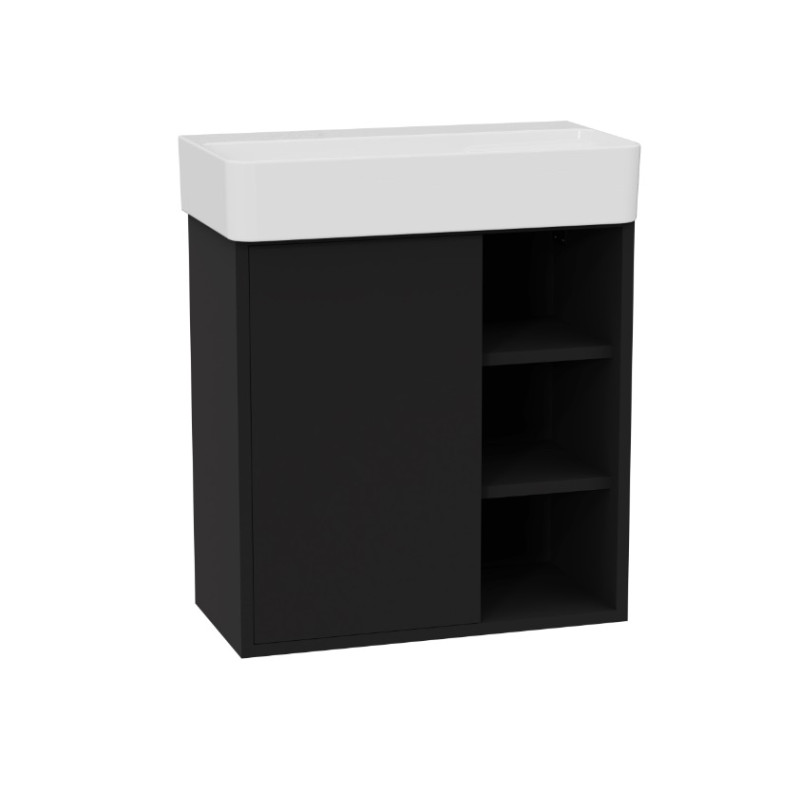 Excellent Ness szafka wisząca 57 cm z umywalką czarny soft MLEX.8201.K.3519.600.BLWH