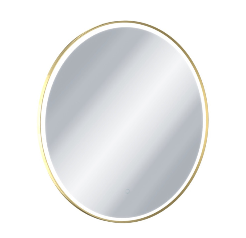 Excellent Corido lustro okrągłe LED w ramie aluminiowej 100 cm złoty połysk DOEX.CO100.GL