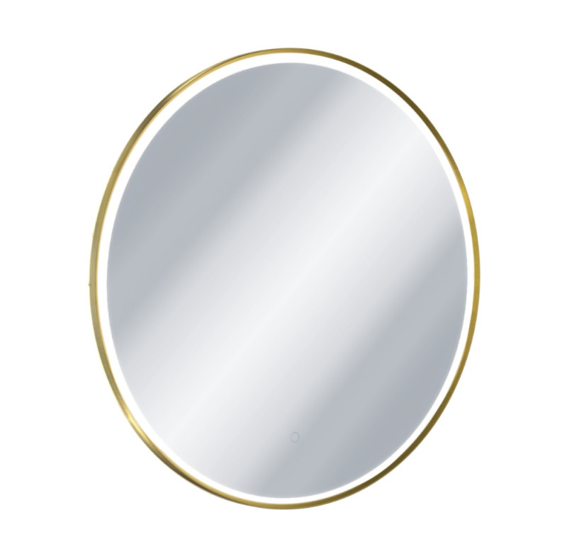 Excellent Corido lustro okrągłe LED w ramie aluminiowej 100 cm złoty szczotkowany DOEX.CO100.GB