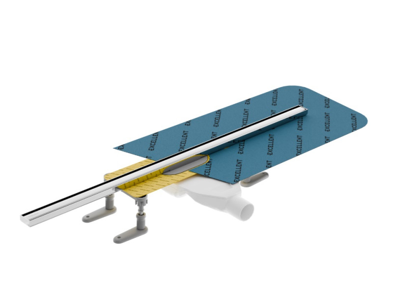 Excellent Stilio Slim odpływ liniowy z rusztem 70 cm niski stal polerowana INEX.1525.K.B01.700.R.SNP