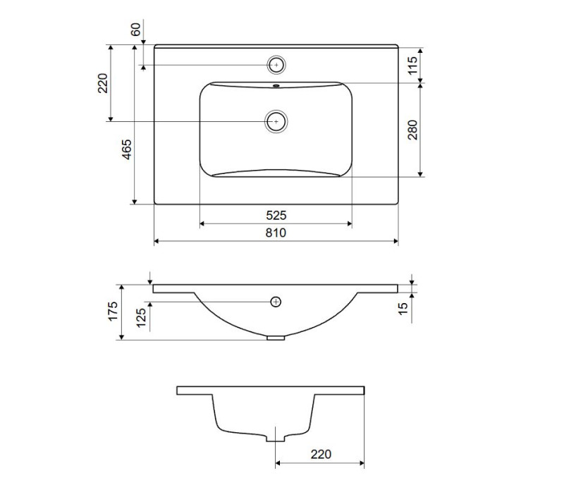 Excellent Pik umywalka meblowa 81x46,5 cm biały połysk CEEX.6517.800.WH