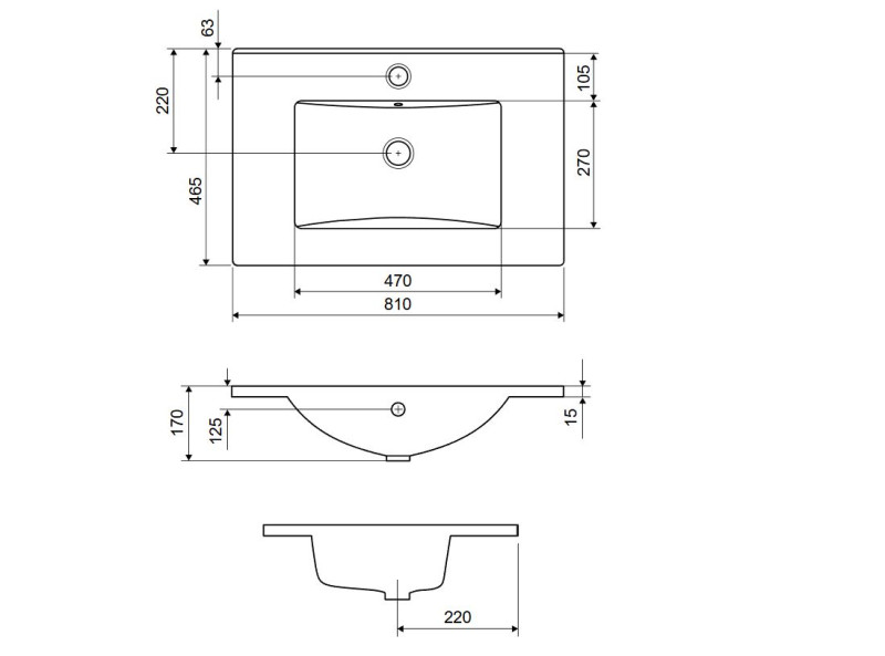 Excellent As umywalka meblowa 81x46,5 cm biały połysk CEEX.3617.800.WH