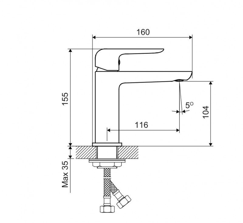 Excellent Clever 2.0 bateria umywalkowa czarny soft AREX.4101BS