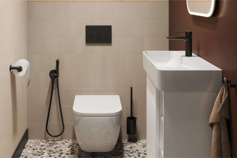 Excellent Clever 2.0 bateria umywalkowa czarny soft AREX.4101BS