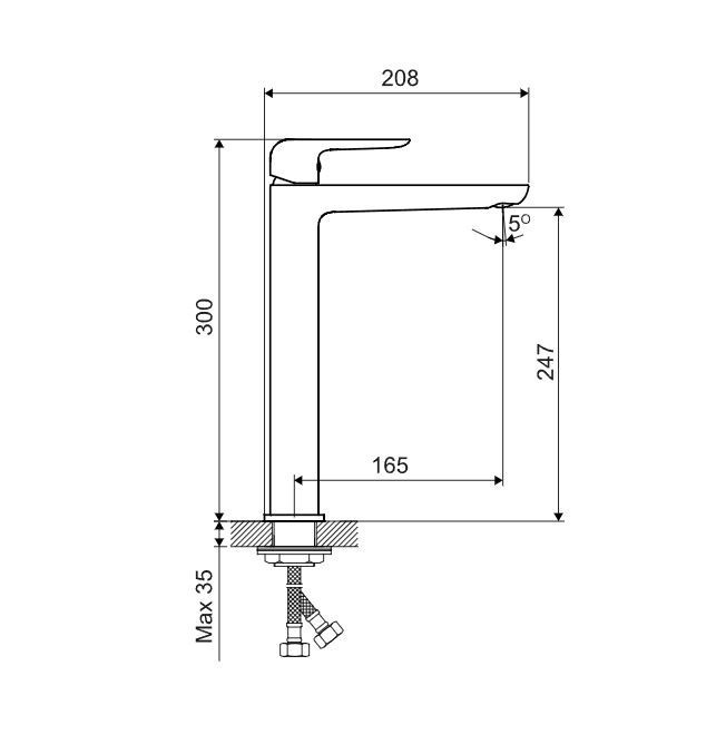 Excellent Clever 2.0 bateria umywalkowa wysoka czarny soft AREX.4102BS