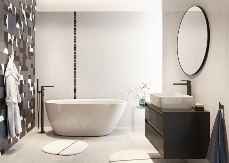 Excellent Clever 2.0 bateria umywalkowa wysoka czarny soft AREX.4102BS