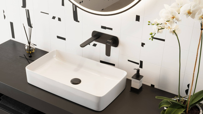 Excellent Clever 2.0 bateria umywalkowa podtynkowa czarny soft AREX.4115BS