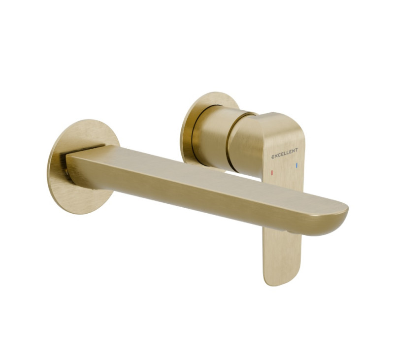 Excellent Clever 2.0 bateria umywalkowa podtynkowa złoty szczotkowany AREX.4114GB