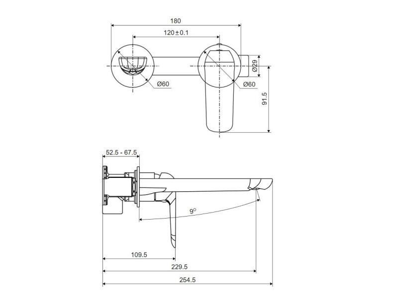 Excellent Clever 2.0 bateria umywalkowa podtynkowa grafit szczotkowany AREX.4114AB