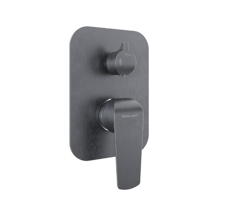 Excellent Clever 2.0 bateria wannowo-prysznicowa podtynkowa grafit szczotkowany AREX.4145AB