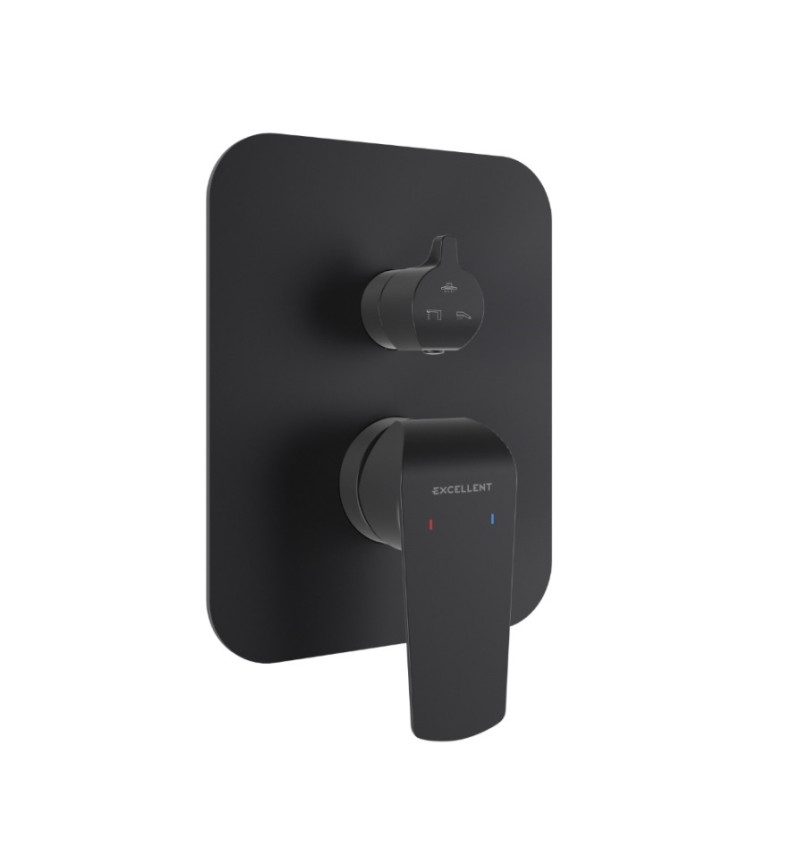 Excellent Clever 2.0 podtynkowa bateria 3-drożna czarny soft AREX.4147BS