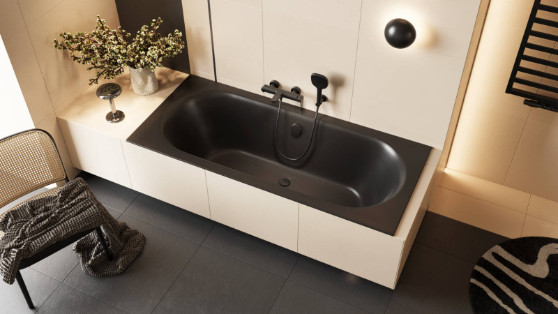 Excellent Clever 2.0 bateria wannowa ścienna czarny soft AREX.4105BS