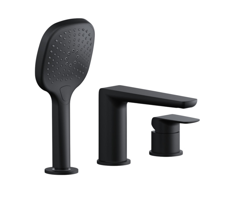 Excellent Clever 2.0 bateria wannowa 3-otworowa czarny soft AREX.4134BS