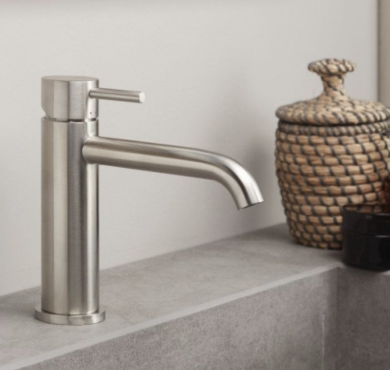 Vema Tiber Steel bateria umywalkowa stal nierdzewna inox V17011