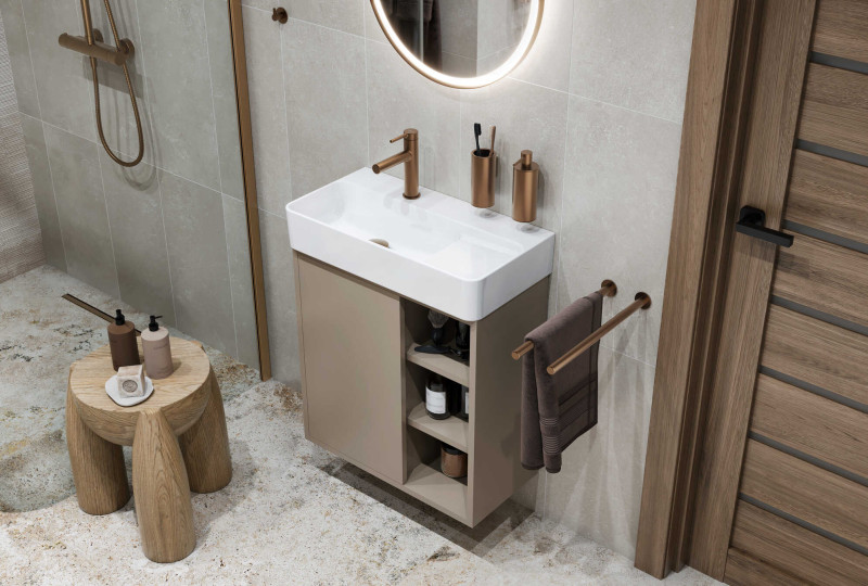 Excellent Pi bateria umywalkowa miedziany szczotkowany AREX.1201CB